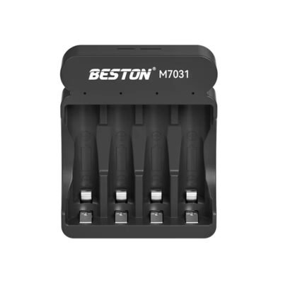 Beston M7031 4-Slot Smart Charger designed for rechargeable 1.5V AA and AAA Lithium-ion batteries.